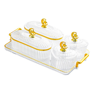 Cuencos Para Servir Condimentos, Plato De 4 Tazones Cuencos Para Servir Condimentos, Plato De 4 Tazones