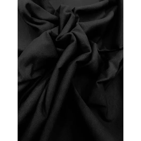 Tela Lycra De Algodon- Calza-tops-biker- 1.50 X Mts -tdj Negro Liso