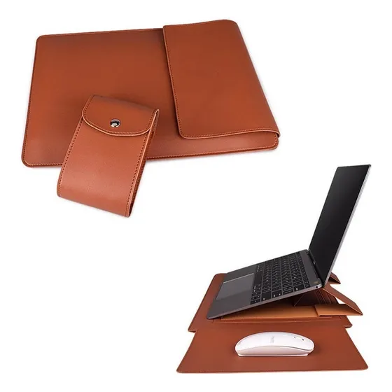 /pasta Bolsa E Capa Notebook Com Suporte De Couro