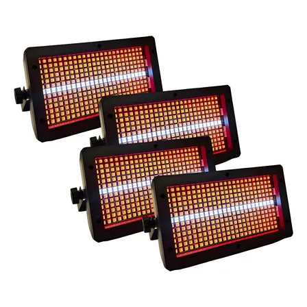 Kit 4 Mini Strobo Led St-336-a Rgbw Dmx Dj Efeito De Luz 127/220v