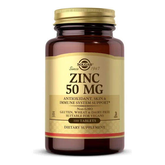 Las Tabletas De Zinc Solgar Promueven La Salud De La Piel, E