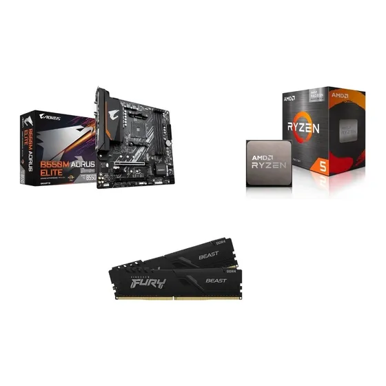 Kit Upgrade Ryzen 5 5500 + B550m Aorus Elite + 32 Gb Ddr4