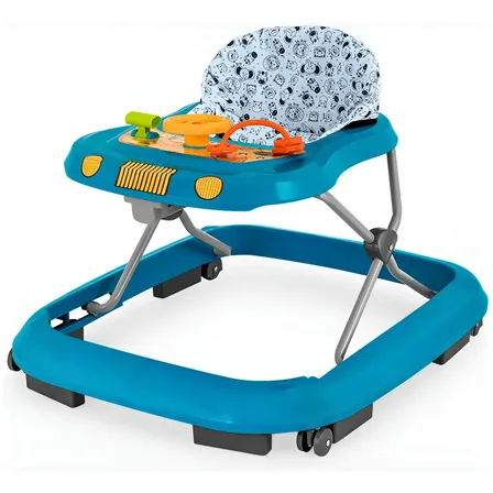 Andador Infantil Musical Disquinho Andaja Brinquedo Com Freio Até 12 Kg Safari Ll Azul Tutti Baby Azul-celeste