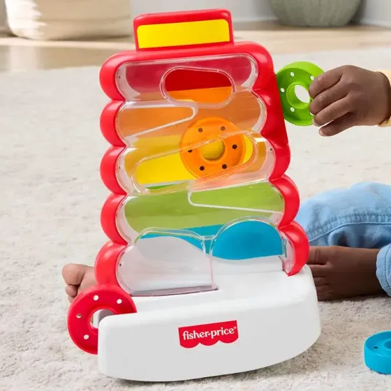 Juguete De Arrastre Fisher-price Pila De Aritos Que Caen