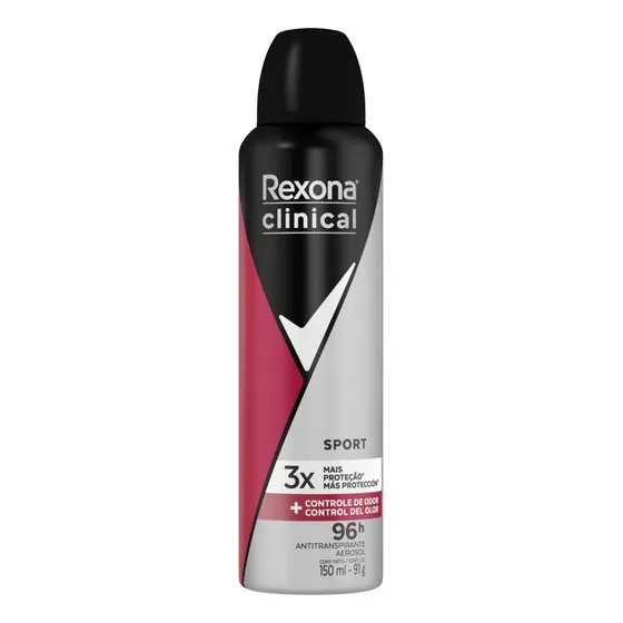 Desodorante Rexona Aerosol Clinical Sport 96h 150ml