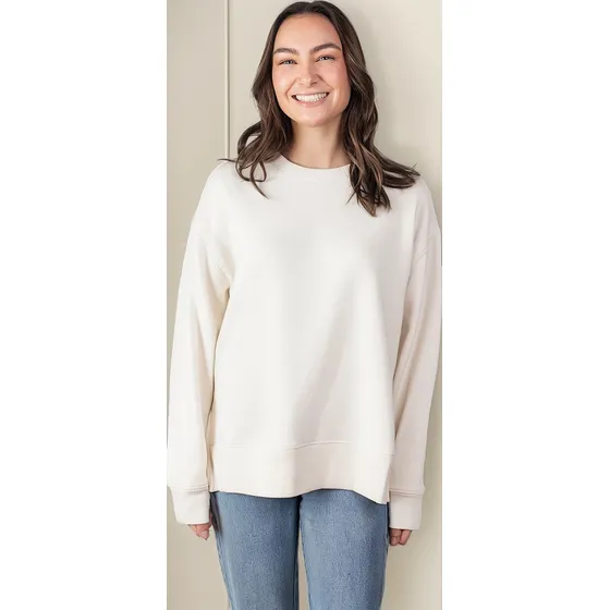 Polerón De Mujer Cuello Redondo Rayen Lenga® Sustentable