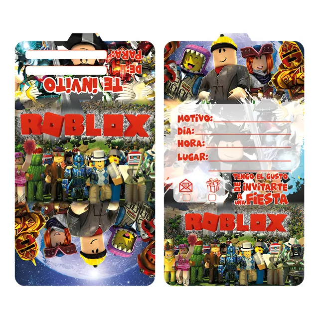 Tarjetas De Invitación Roblox Para Cumpleaños