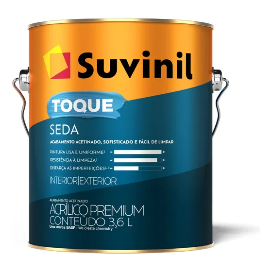 Tinta Toque Seda Branco Neve 3,6l Suvinil Acabamento Acetinado