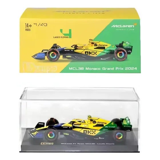 Carrinho F1 1:43 - Lando Norris - Edição Senna (c/acrílico)