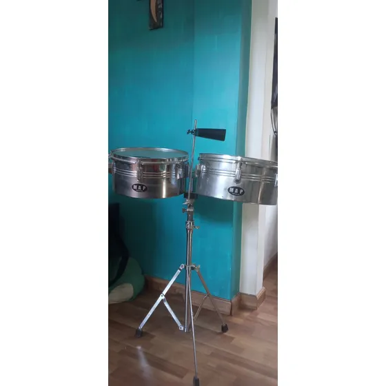 Timbales Map, Percusión. Cencerro Y Baquetas. Todo Impecable