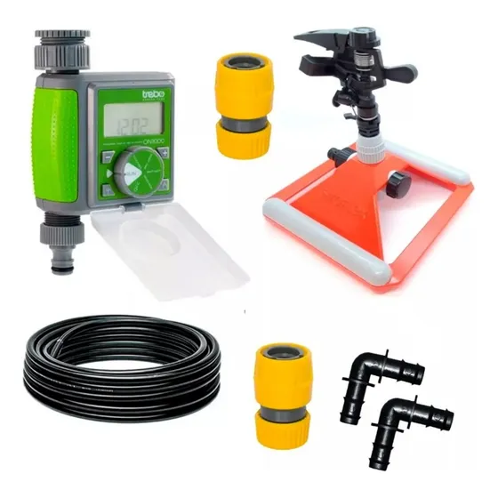Kit De Riego Automatico Aspersion Césped Hasta 340 Mt2