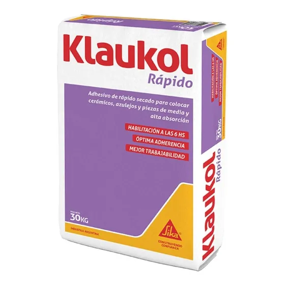 Pegamento Klaukol Rápido Bolsa X 30 Kg