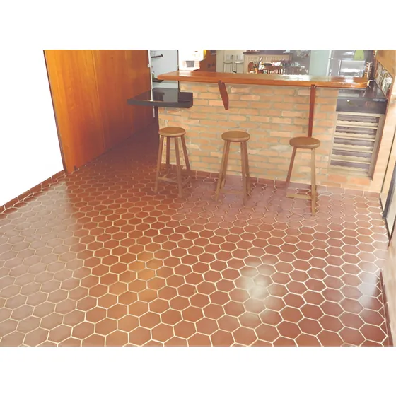 Ceramica Rústica Terracota Hexagonal Ou Quadrada