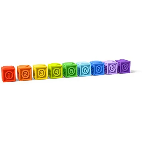 Bright Starts Kalediocubes 9pk Stack & Squeeze Blocks Baby B