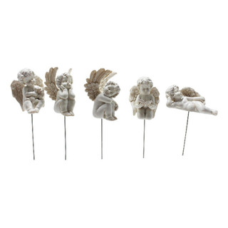 Estatua De Ángel En Miniatura 5pcs Estacas De Jardín Ala Estatua De Ángel En Miniatura 5pcs Estacas De Jardín Ala