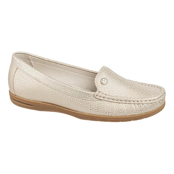 Mocasines Mujer Calimod Cau-005 Cau-005 Cuero/platino/humo -