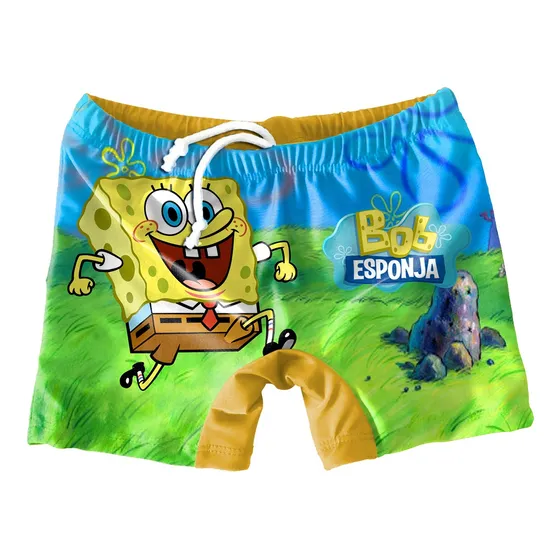 Boxer Bañador Natacion Traje De Baño Bob Esponja Niño