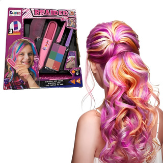 Ki Mechas Colorida Cabelo Infantil +chapinha Presilha Pente Ki Mechas Colorida Cabelo Infantil +chapinha Presilha Pente