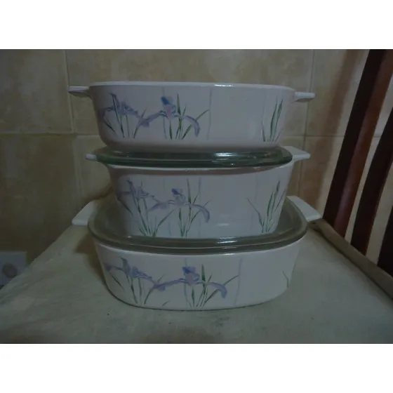 Set De 3 Refractarios Corning Ware 