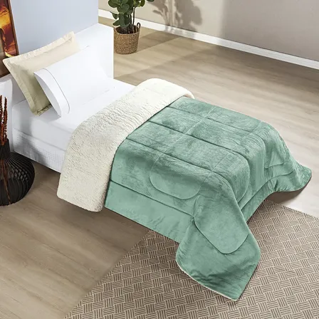 Coberdrom Everest Lã Pele De Carneiro Solteiro 2,40x1,50