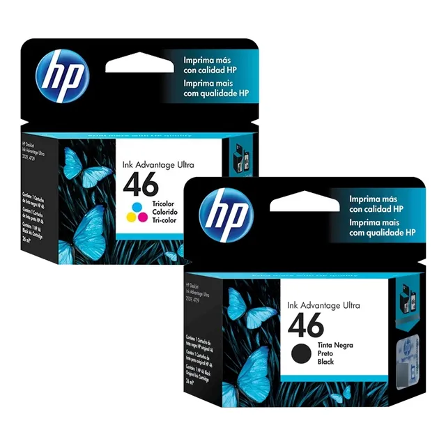 Duo Tinta Hp 46 Negro Y Tricolor Originales Cz637al, Cz638al