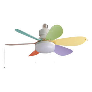 Ventilador Foco Lampara Abanico Soquet Blanco Control Remoto Ventilador Foco Lampara Abanico Soquet Blanco Control Remoto