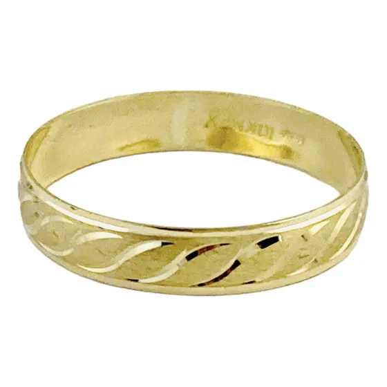 Anillo Oro 10k Boda Matrimonio Solidarios 4mm