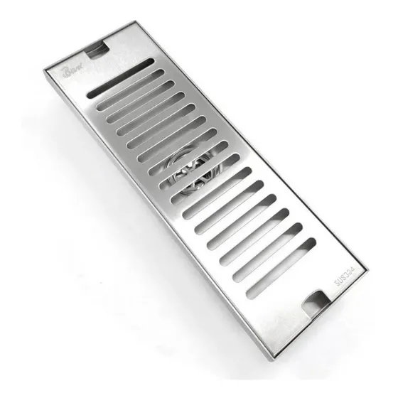 Drenaje De Piso En Acero Inoxidable Rectangular 