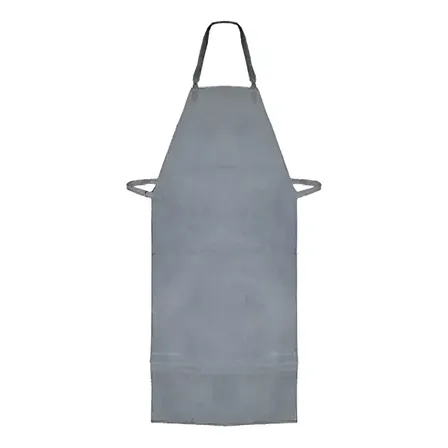 Avental De Raspa Soldador Couro Segurança Proteção Epi Comercial Paulista 1,00x0,60 Cinza Liso