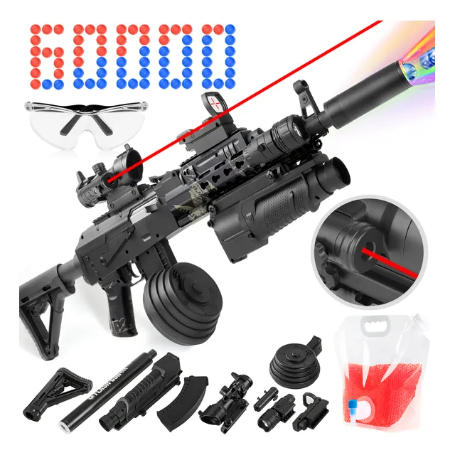 Pistola De Hidrogel Lanzador Electrica Con Bolas Láser Ak47