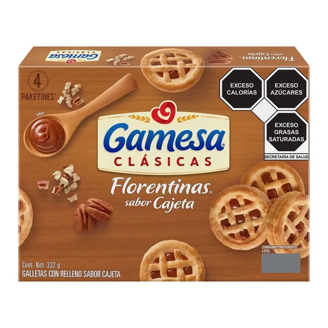 Galletas Gamesa Florentinas Cajeta 332g
