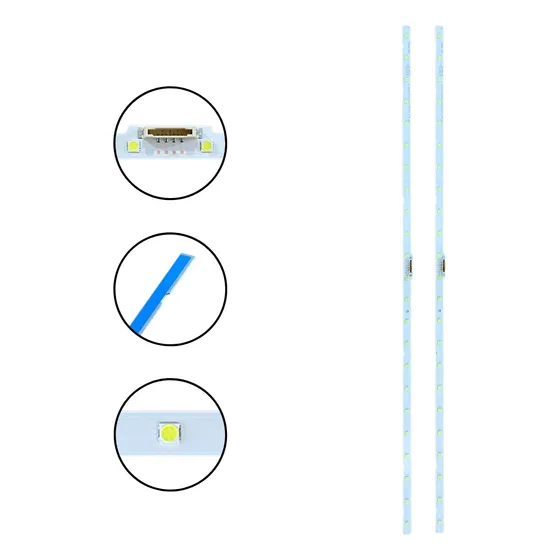 Tiras de LED de reposição para TV Un40ru7100 un40ru7100g un40nu7100g x 2 e 62cm de comprimento