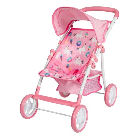 Coche Para Bebote Y Muñecas Rainbow Tipo Paraguitas Grande Color Rosa pálido