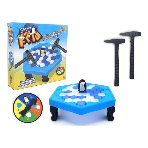 Jogo de mesa Pinguim Numa Fria Art Brink Brinquedo
