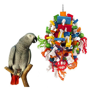 Juguete Para Masticar Loros Grandes, Bloques De Loros, Cuerd Juguete Para Masticar Loros Grandes, Bloques De Loros, Cuerd