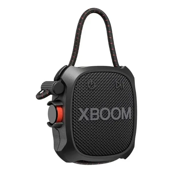 Caixa de som Bluetooth portátil LG XBOOM Alta resistência à prova d'água (IP67) 10 horas de Bateria e Cordão Ajus