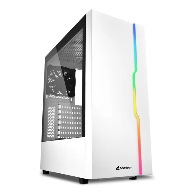 Gabinete Gamer Sharkoon Slider Rgb Blanco Con Fan 120mm