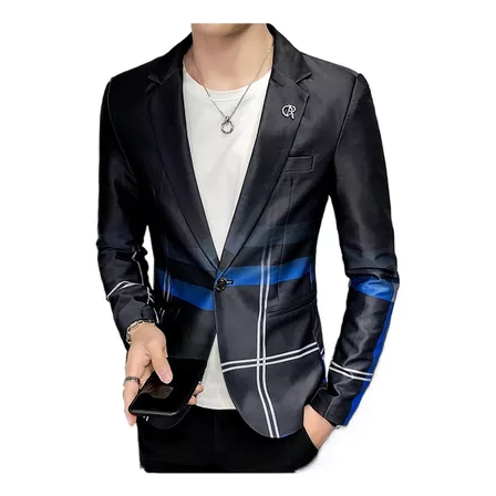 Blazer A Cuadros Para Hombre, Casual, Traje De Vestir Para H