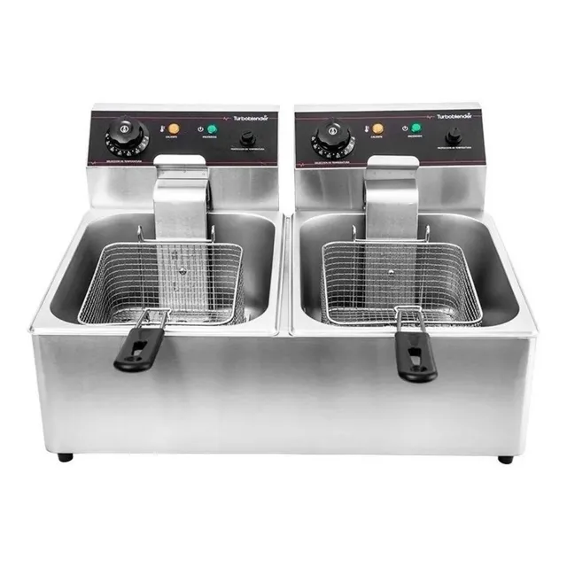 Freidora industrial Turboblender TB-FR6V2 12L acero inoxidable 220V