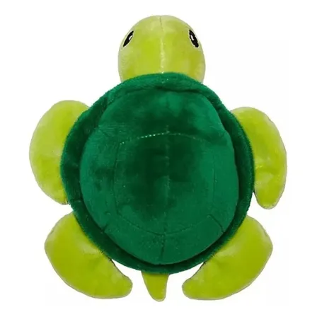 Brinquedo Tartaruga Pelúcia Verde C/ Apito Som Para Cachorro Napi