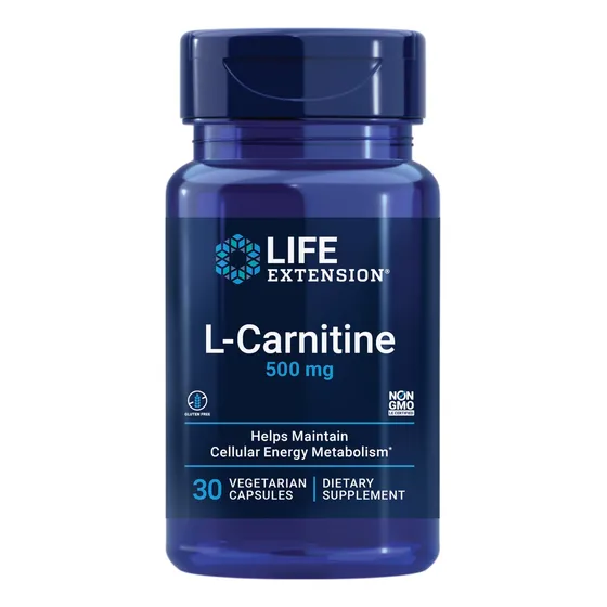 Suplemento Life Extension L-carnitina 500 Mg 30 Cápsulas