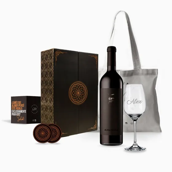 Experiencia Alma Negra Malbec 750cc Box Regal Grabado Person