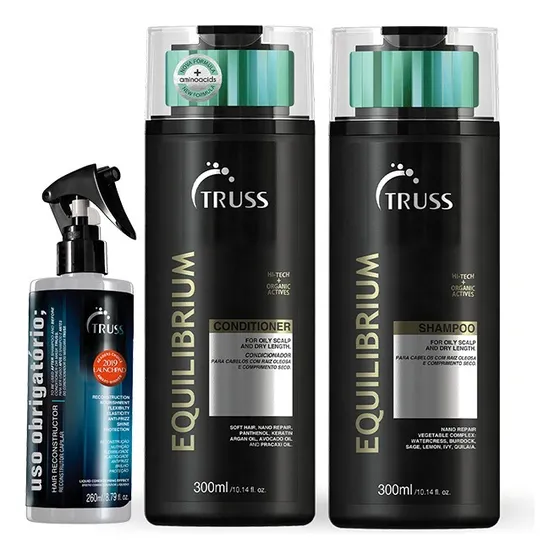 Truss Equilibrium Shampoo Condicionador 300ml + Fluido