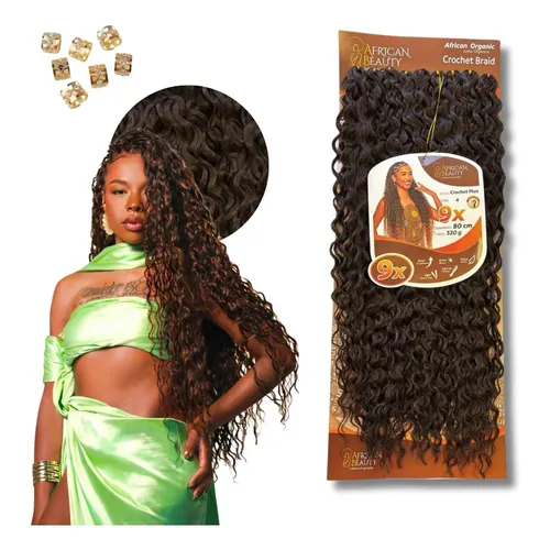 Cabelo Cacheado Bio Vegetal Crochet Sleek Nanda 75cm 320g Cor Tt4
