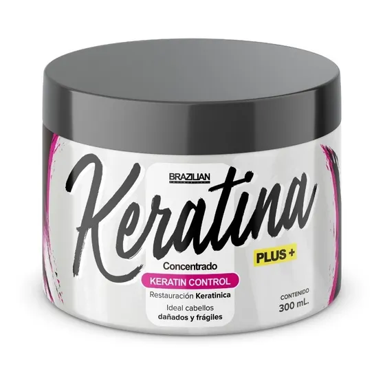 Concentrado de Keratina Brazilian 300ml para cabellos dañados y frágiles