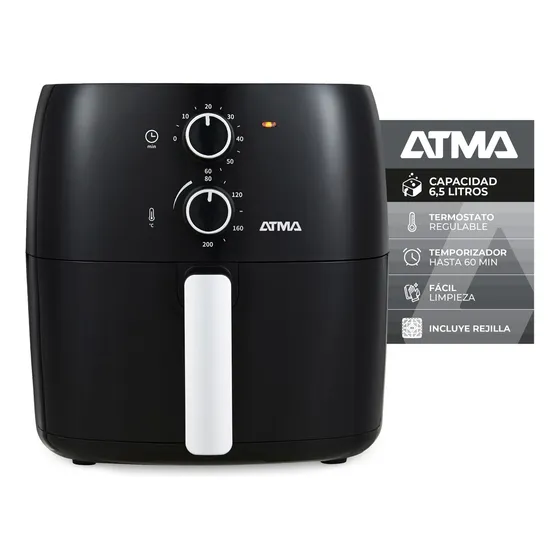Freidora De Aire Atma Fr60mabp 1300 W 6.5 L Con Temporizador
