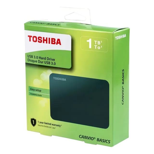 Disco Duro Externo Portatil Toshiba 1 Tb Usb 3.0 Color Negro