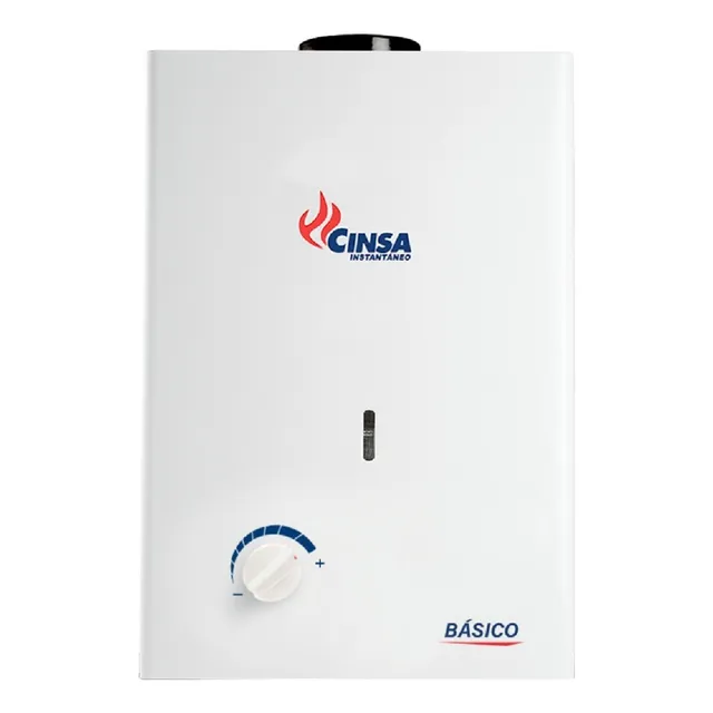 Calentador De Agua Instantáneo Cinsa 1servicio, 6l/min Gaslp Color Blanco