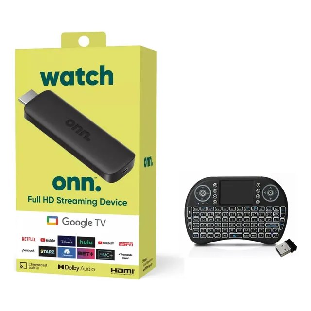 Watch Onn Hd Tv Stick Streaming 8gb Control Voz + Teclado