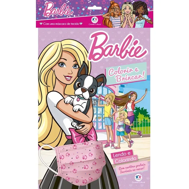 Barbie - kit de mascarillas, de Cultural, Ciranda. Libro enmascarado Editorial Ciranda Cultural en portugués, 2020